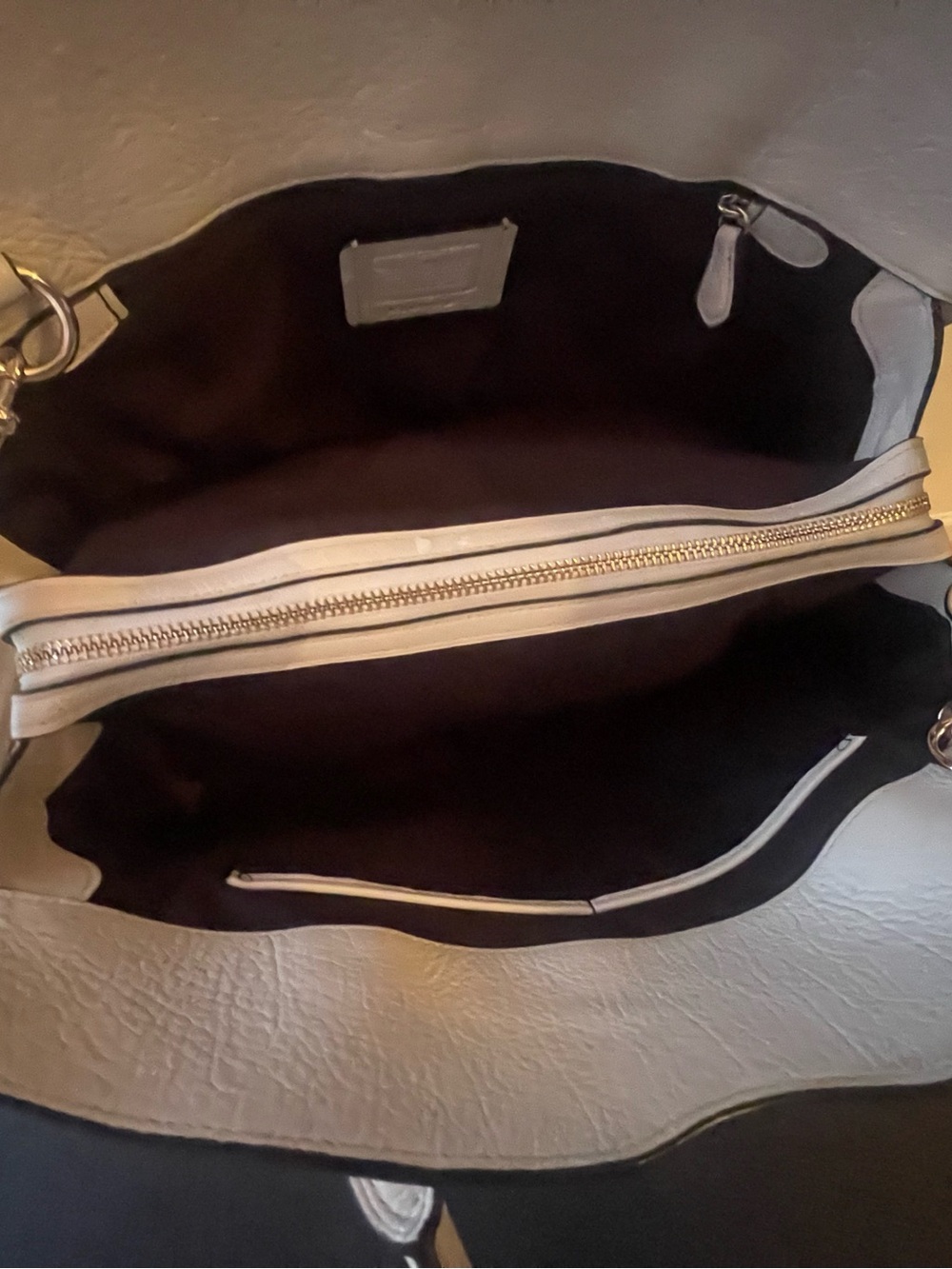Coach Cream Leather Satchel with Double Handles - Picture 3 of 4
